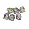 Wholesale 10pcs embossed house playing cartoon rabbit acrylic beads