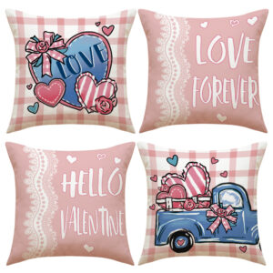 Wholesale Love Heart Cover Pink Set Cover Versatile Valentine's Day Pillow
