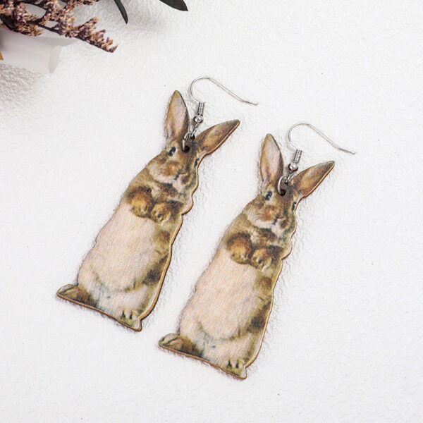 Wholesale Halloween Animal Western Wind Wooden Earrings