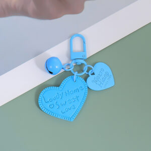 Little heart bell-blue