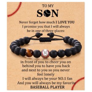 Son card + baseball bracelet