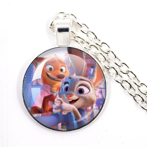 Wholesale Cartoon Cute Animal Time Gem Round Necklace OLY Exclusive