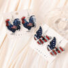 Wholesale Double sided Independence Day Butterfly Chicken Acrylic Earrings