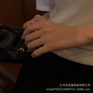 Small pearl open rings - (pack of 3) / Adjustable opening