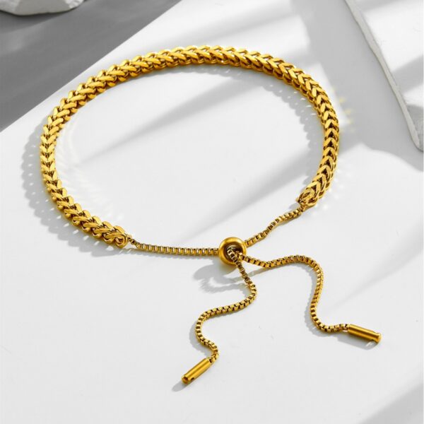 Wholesale Adjustable Pull-out Bracelet Girl's Titanium Steel Bracelet