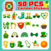 Wholesale 50pcs St. Patrick's Theme Clover Hat Party Waterproof Vinyl Stickers