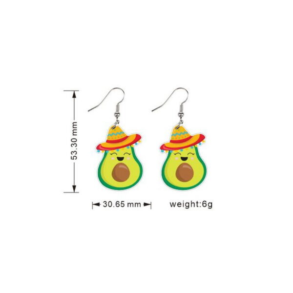 Wholesale Colorful Fruit Acrylic Earrings Holiday Pendant