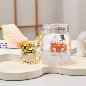 Leather cord lucky cat [white] / Light gold buckle + lucky cat