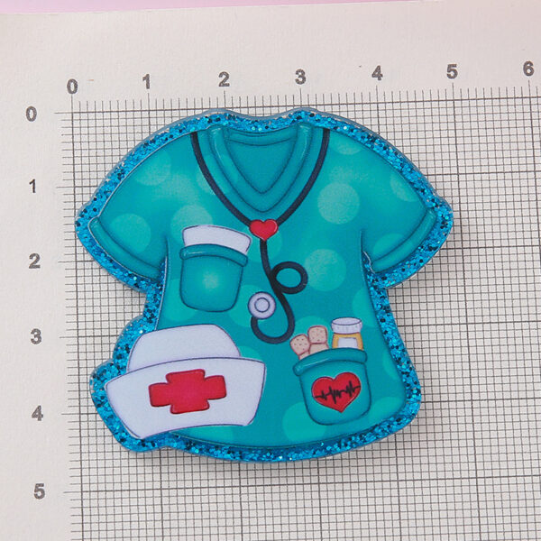 O1CN013iqPY31M50QEn2QB8_2563411382-0-cib Wholesale Glitter Cartoon Medical Jewelry Cute Acrylic Flatback