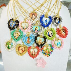 O1CN013jiOYW2LRcXqKBBF0_4115849689-0-cib Wholesale Golden Rice Bead Love Pendant Necklace