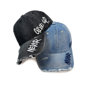 Wholesale Baseball Cap with Distressed Edges, Letter Embroidery