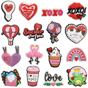 Wholesale Valentine's Day Removable Pvc Croc Shoes Charms