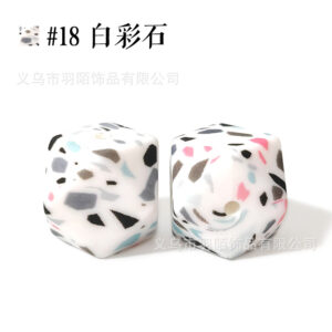 18# white colored stone / 17mm
