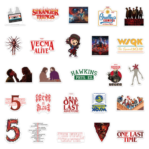 Wholesale 50pcs colorful cartoon characters with letters Waterproof Vinyl Stickers