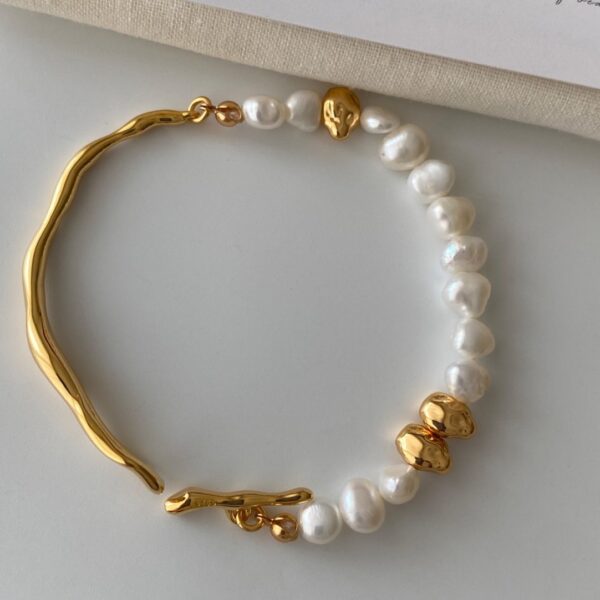 Wholesale Baroque Pearl OT Buckle Natural Fluid Bracelet