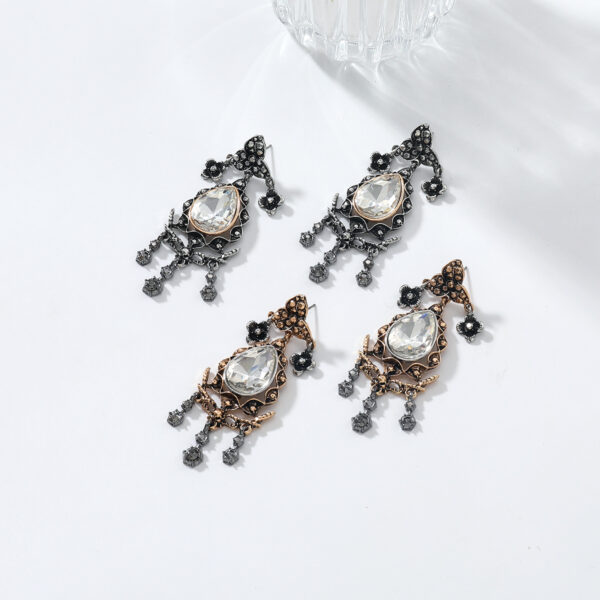 Wholesale Vintage long water droplet multi-layer Bohemian style earrings