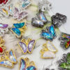 Wholesale Stereo Butterfly Inlaid Beads Eight-Hole Color Diamond 3D Crystal Beads