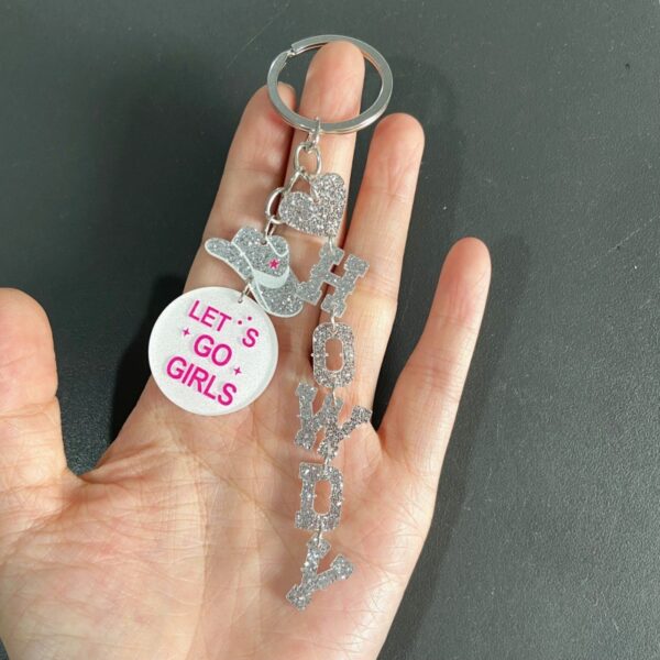 Wholesale American Festival Western Letter Acrylic Keychain