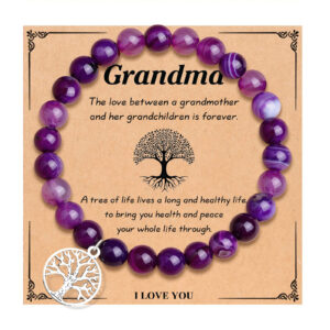 Wholesale Purple Agate Bracelet Christmas Gift