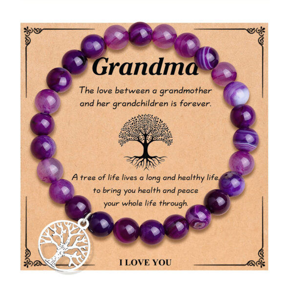 Wholesale Purple Agate Bracelet Christmas Gift