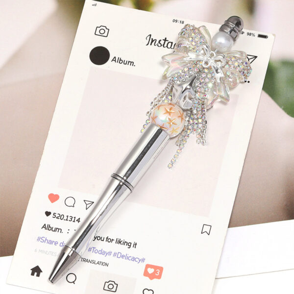 Wholesale 5pcs bow tassel rhinestone chain loose beads