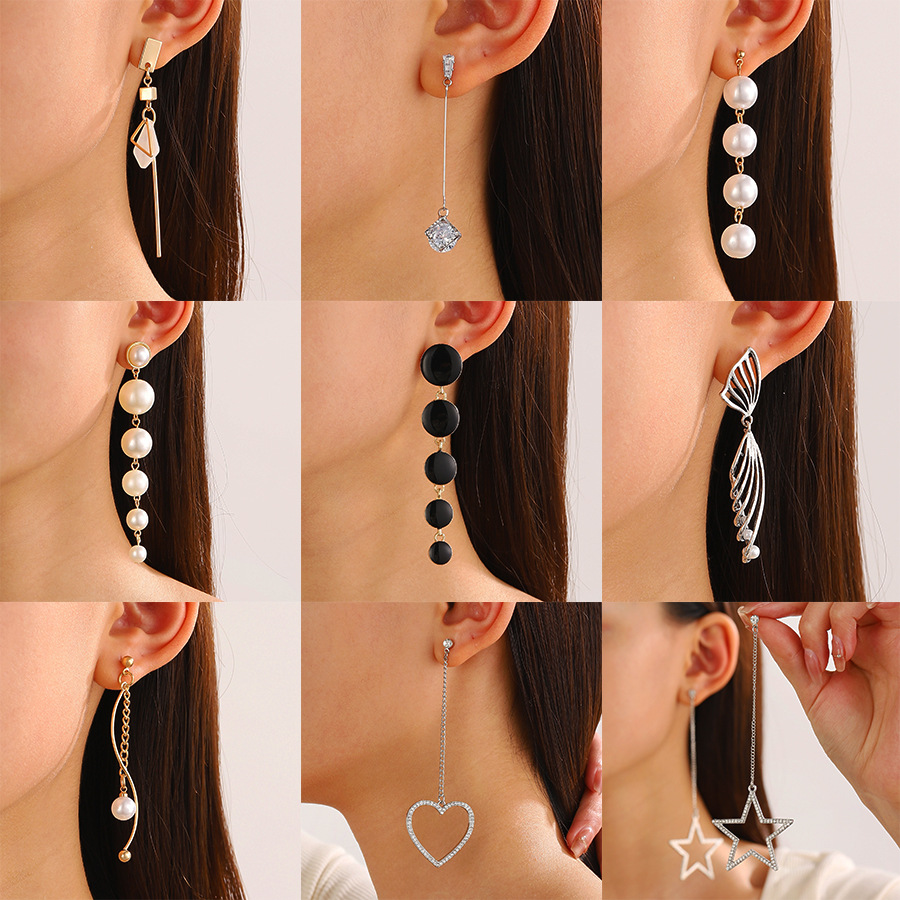 Wholesale Long Tassel Pearl Earrings Love Earrings