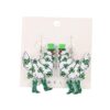 Wholesale Double sided St. Patrick's Chicken Acrylic Earrings