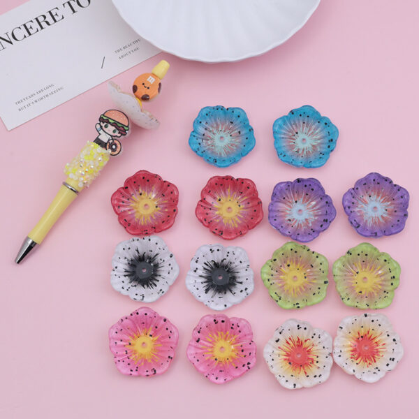 Wholesale 10pcs beaded pen with bead print flowers straight-hole beads