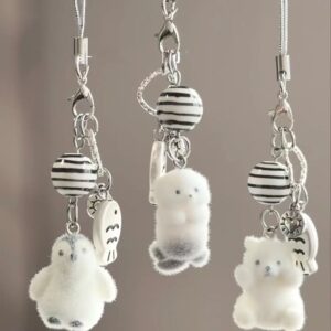 O1CN0141QBe525qK3jJt9qD_2219648567577-0-cib Wholesale Cartoon Flocked Puppy Phone Pendant Keychain