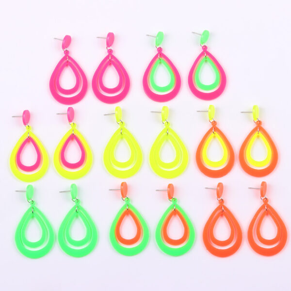 O1CN0142LFyj1T3MMKwfAox_2677772326-0-cib Wholesale Geometric fluorescent oplet shaped hollow acrylic earrings