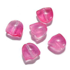 Rose red flowers (20/bag) / Flowers 9*9mm leaves 14*7mm aperture 1mm