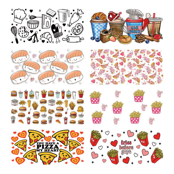 Wholesale Uv Transfer Sticker Glass Cup Crystal Label Crystal Sticker Cross-Border Exclusive for 16oz Glass Cup Special Sticker 23Cmx11Cm