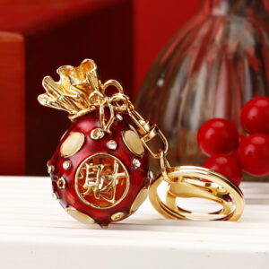 Round lucky bag wine red / Single OPP bag packaging