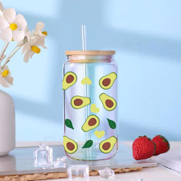 Wholesale UV Transfer Paste Glass Crystal Label Crystal Paste Cross-border Special Paste for 16oz Glass Cup 23cmX11cm