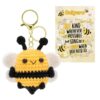 Wholesale Handmade Crocheted Yarn Cartoon Bee Keychain