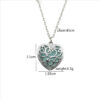 Wholesale Multi colored hollow luminous heart-shaped necklace