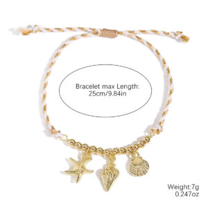 S2504-5 yellow rope three pendant bracelet