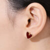 Wholesale Retro Anchor Red Heart Earrings