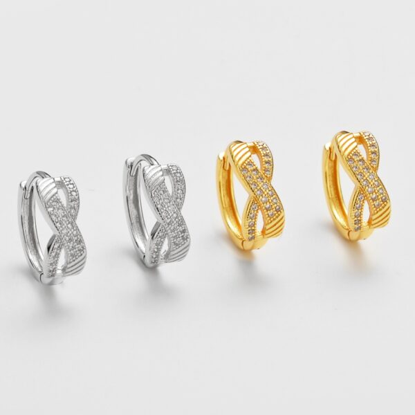 Wholesale French-Style Zircon Cross Earrings Niche Simple Temperament Women