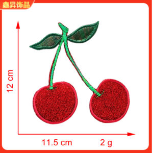 Heated hot melt glue*red*cherry*double-leaf cherry*height 12*11.5cm