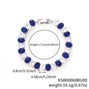 KSB00068 white gold Blue Diamond