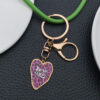 O1CN014DbCLJ2Kpbd21FbD9_2217654629606-0-cib Wholesale Purple printed big heart Valentine's Day alloy 8-shaped keychain