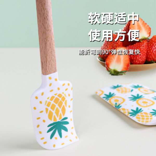 Wholesale Silicone scraper cream fruit pattern spatula baking tool