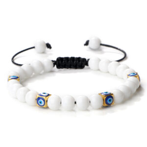 Bright white porcelain / Silver Square