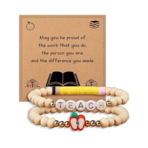Wooden beads + yellow polymer clay + book card
