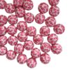Wholesale 5pcs 20MM Acrylic Rose Red Leopard Print Beads