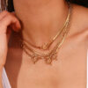 Wholesale Blade gold O-chain stainless steel necklace