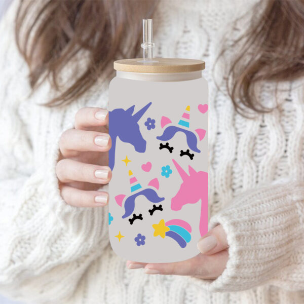 Wholesale Colorful Cartoon Little Pony 16oz Cup UV DTF Wraps