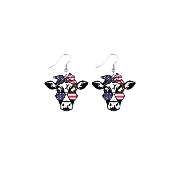 O1CN014LMeso2B5xePL88uZ_2219808268288-0-cib Wholesale Independence Day Butterfly Cow Finger Eagle Pendant Earrings