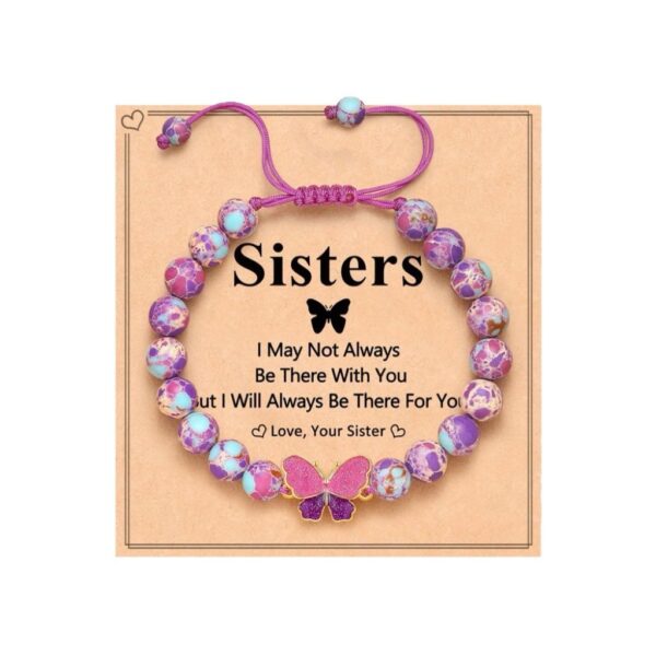 Wholesale Butterfly Purple Emperor Stone Bracelet 8mm Natural Stone